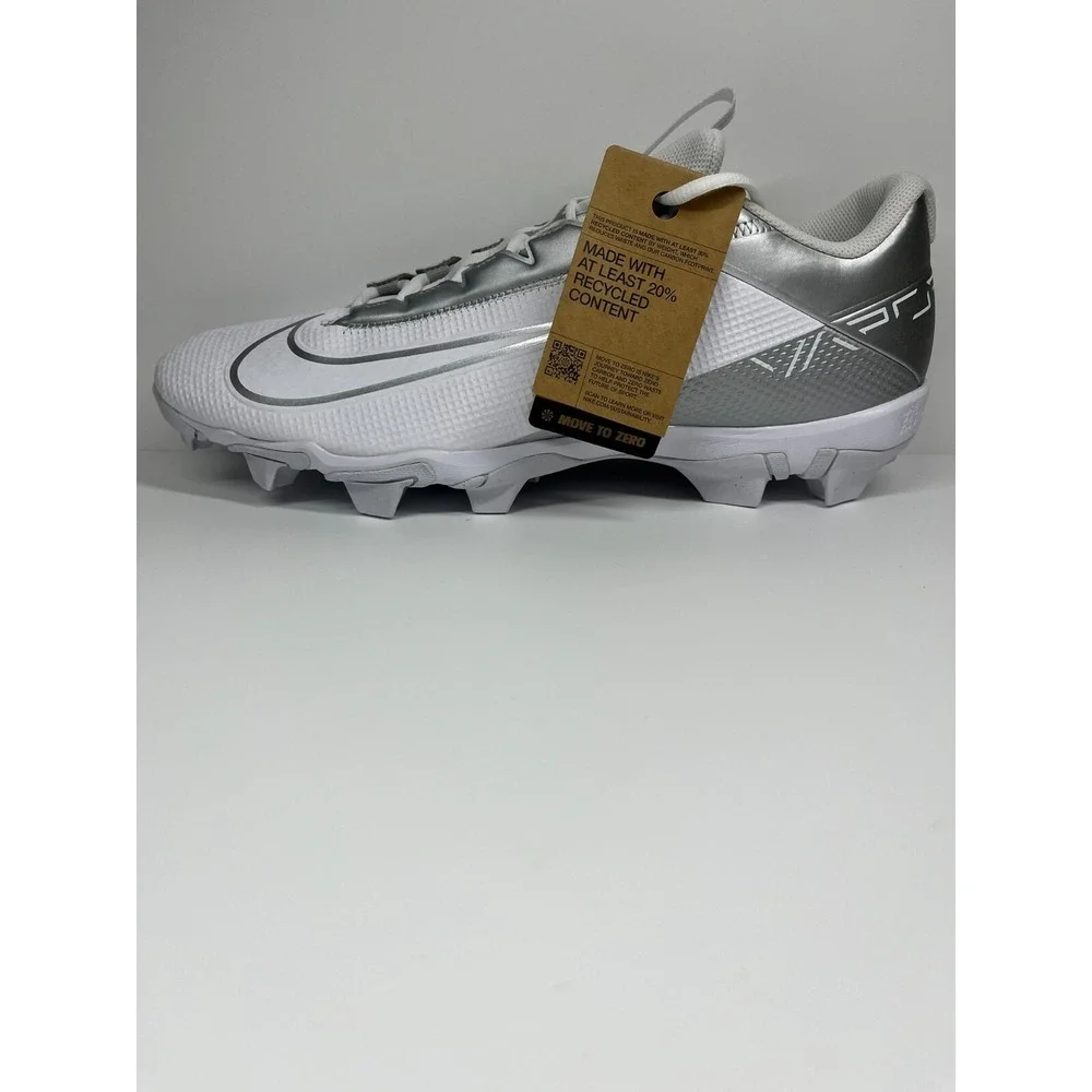 Nike Vapor Edge Shark 2‎ Football Cleats Men's 16 Metallic Silver/White